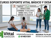 Consigue tu titulación oficial de SVB y DESA en Vilagarcía: Curso oficial el 13 de Julio.